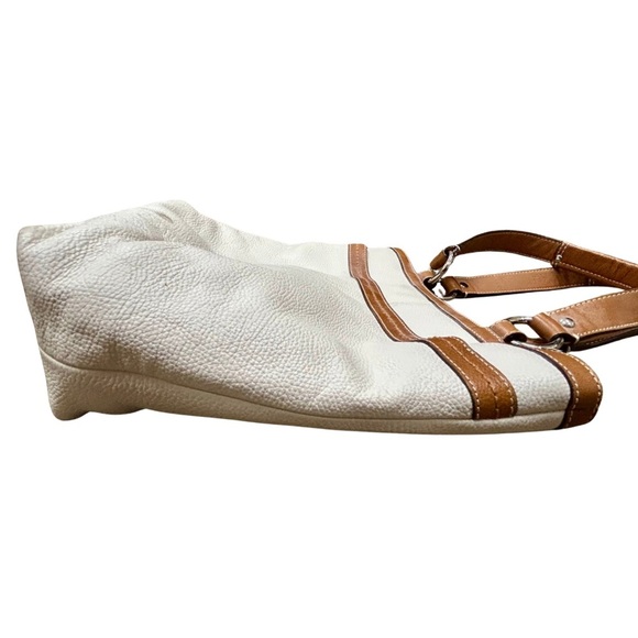 Coach Legacy Leather Tote Bag White & Tan | Style F14693 - Picture 11 of 12